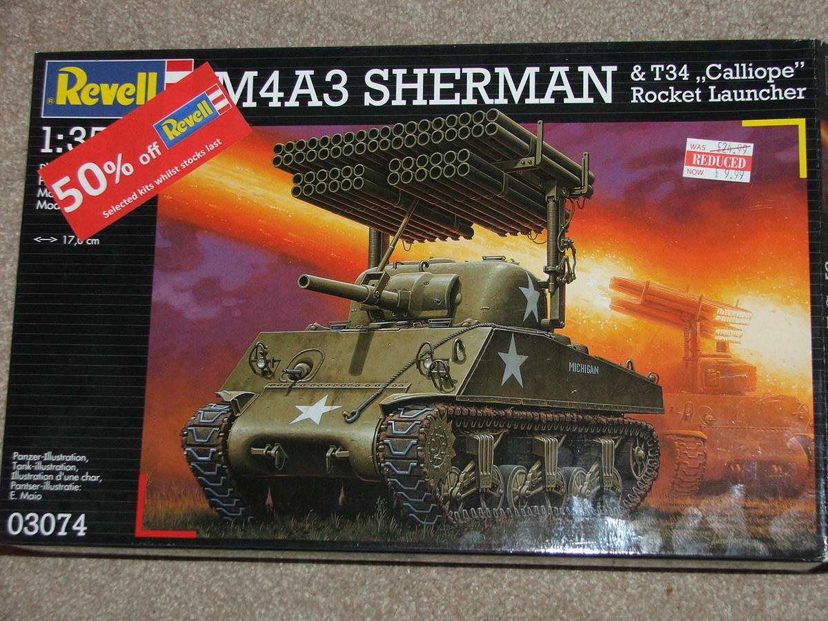 Revell Sherman Calliope - Sherman Single Type Group Build ...