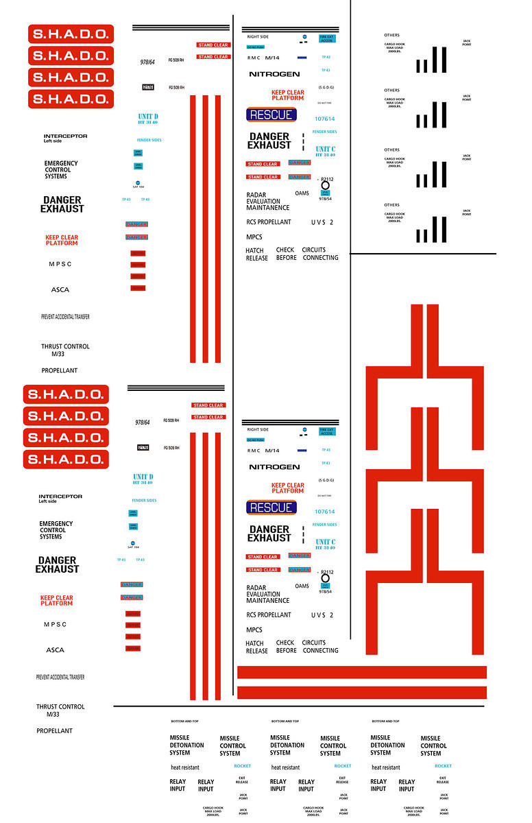 1 ufo interceptor decal sheet